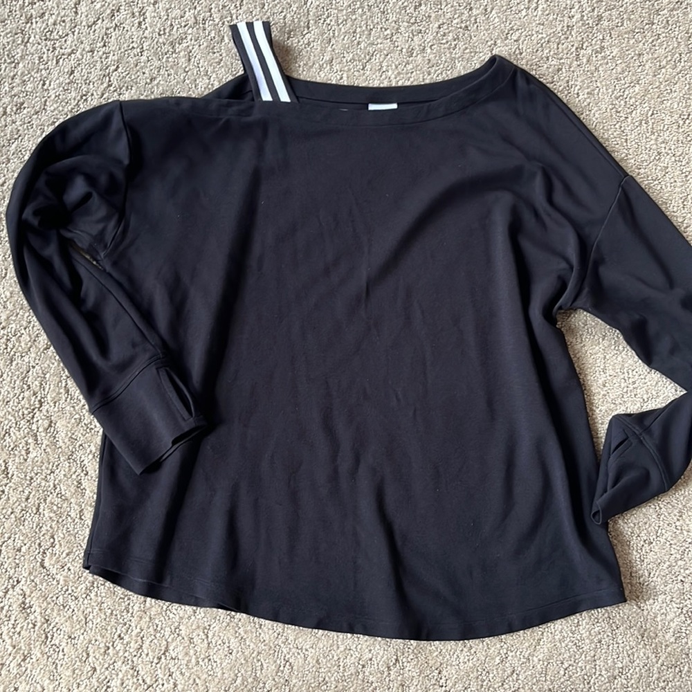 Cabi black strip shirt